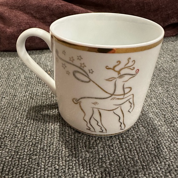 Rudolph Gold Rimmed Mugs - Picture 5 of 8
